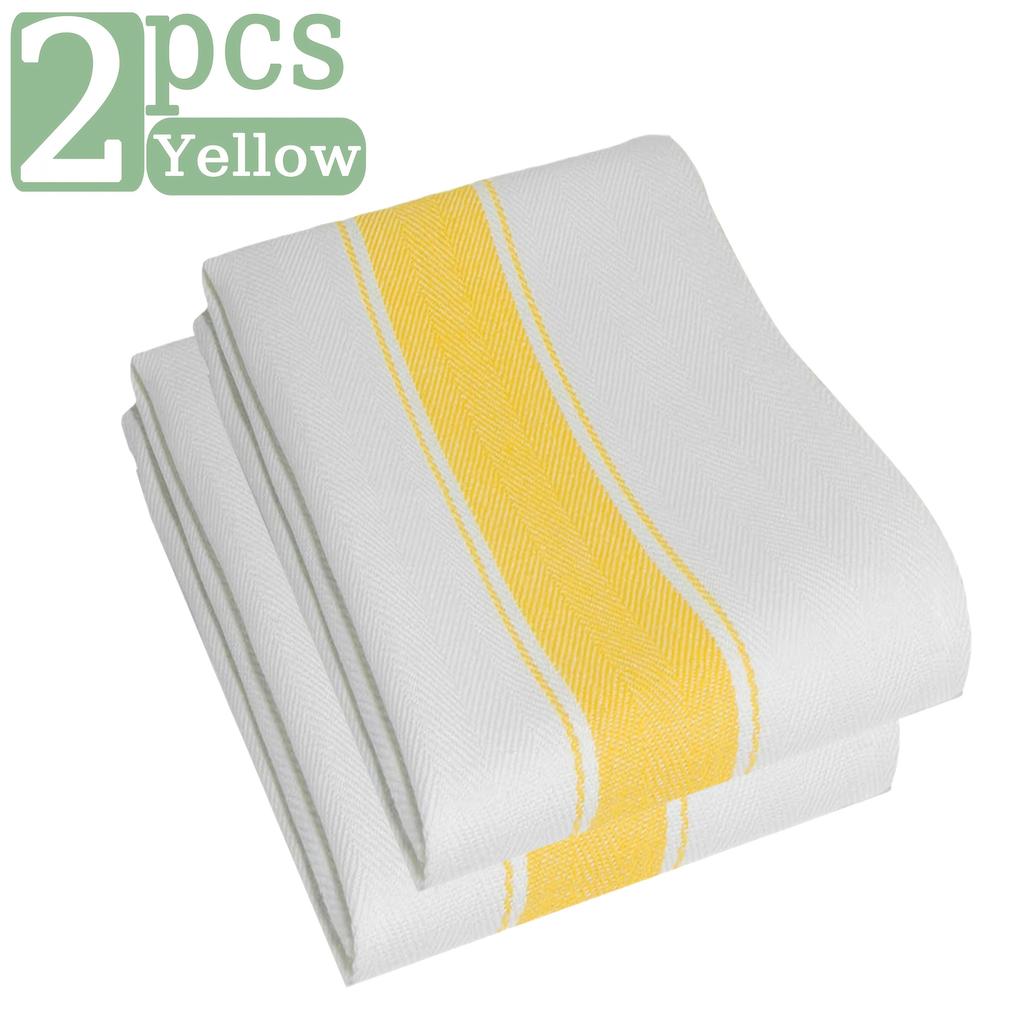 2/4/8 Bardzo Dużych Ścierek Kuchennych, 20" X 25", 100% Bawełny Ścierki Kuchenne, Klasyczne Jodełkowe Ścierki do Herbaty, Stylowe Vintage Białe