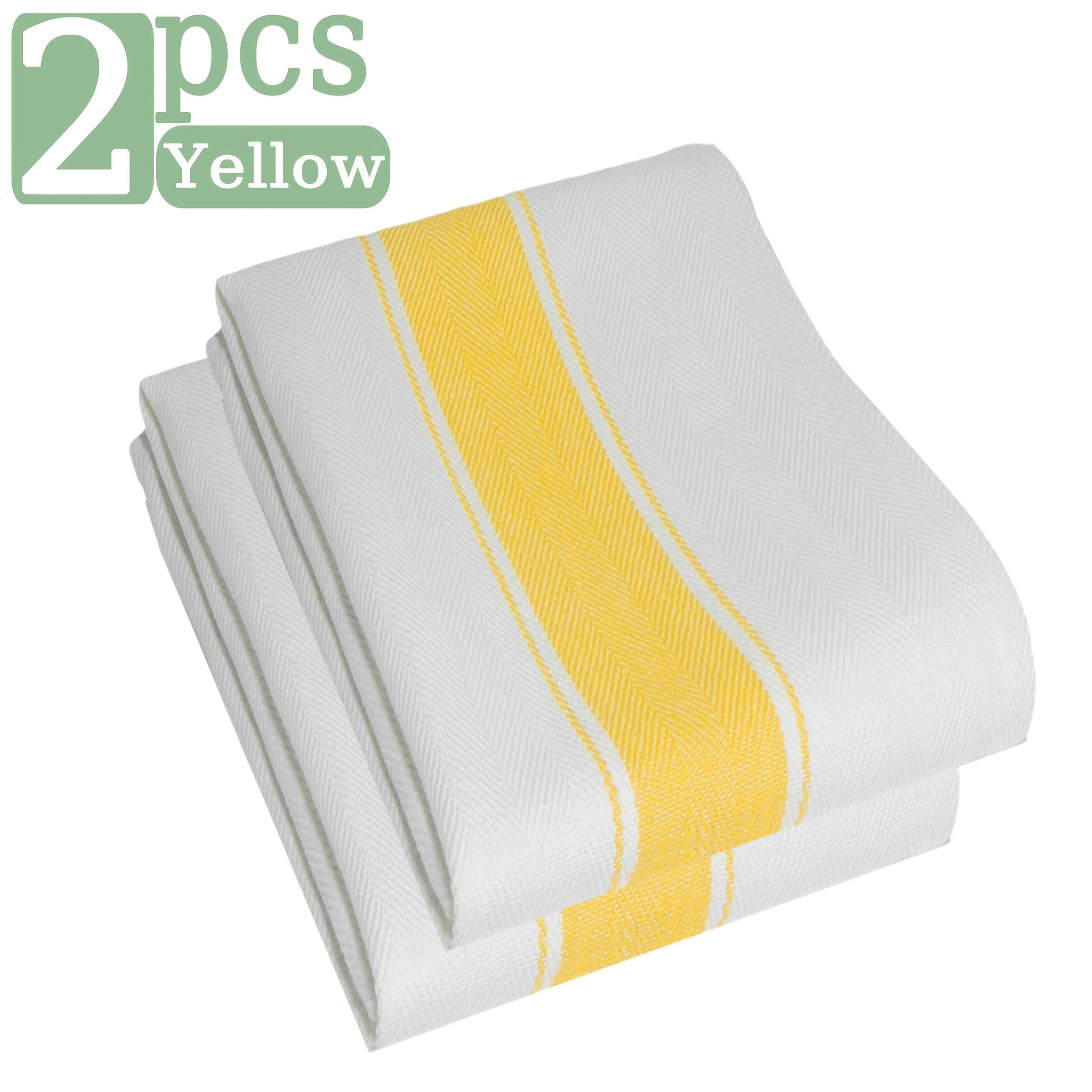 

2/4/8 Очень больших кухонных полотенец, 20 X 25 , 100% хлопок, кухонные полотенца, классические вафельные полотенца, стильные винтажные белые 2pcs жёлтый