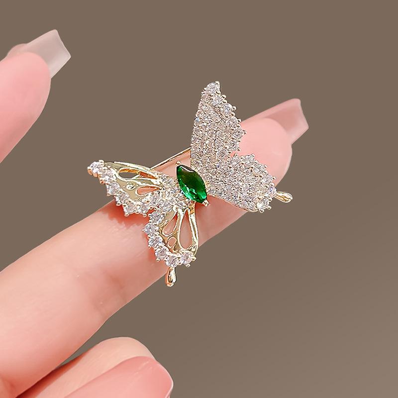 Fashion Corsage Brooch High-End Female Anti-Light Butterfly Brooch High-End Niche Corsage