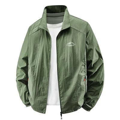 Protetor Solar Masculino Verão Seda de Gelo Jaqueta Fina Nova Proteção UV Pesca ao Ar Livre Roupas com Proteção Solar Masculina