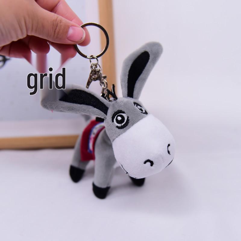 

Очаровательный плюшевый брелок-ослик и подвеска для рюкзака 12 cm серый