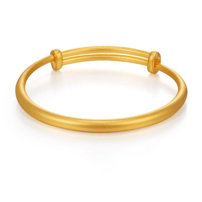 Gold-Plated Heritage Bangle: Women's Simulated Gold High-End Push-Pull Bracelet for Weddings