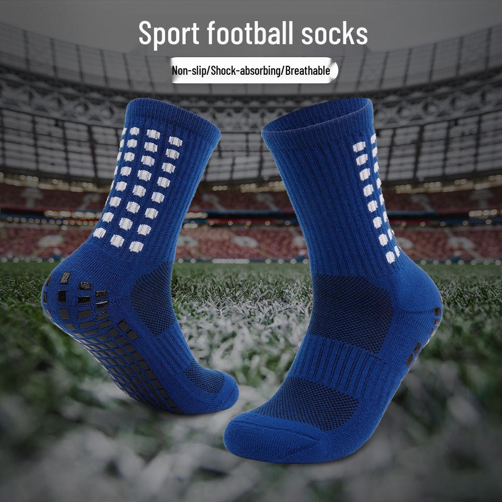 Męskie Antypoślizgowe Pogrubione Skarpety Treningowe Piłkarskie do Połowy Łydki