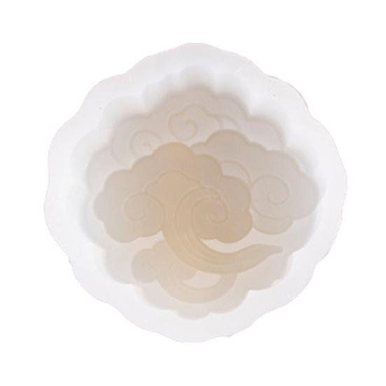 Auspicious Cloud Mooncake Silicone Mold for Peach Mountain Mooncake Mung Bean Cake Chinese Dessert Mold Japanese Wagashi Chocolate Baking Tool
