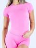DFYNE Women's Seamless Quick-Dry High Elasticity Short Sleeve Yoga & Running Top