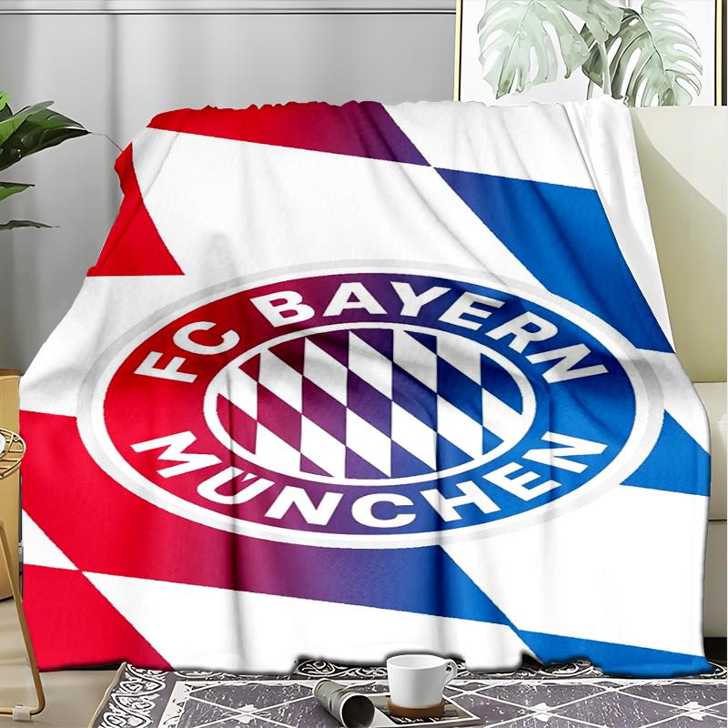 1PC FC Bayern München Printed Soft Flannel Blanket Throw for Adult Bedroom Living Room Sofa Camping Travel Fan Gifts Christmas Gifts