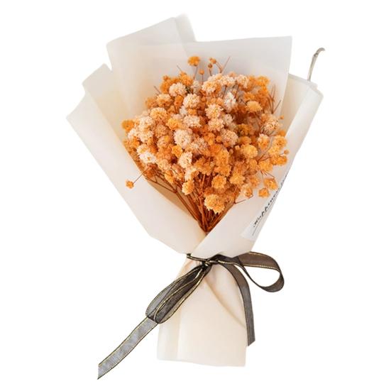 

Mini Dried Flower Baby s Breath Bouquet Aromatherapy Soap Rose Flower Arrangement Scented Gift for Women Car Interior Decor C