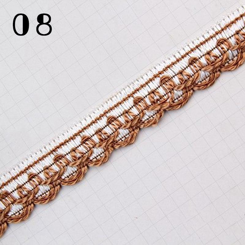 16.5 Meter 2.5cm Braid Lace Trim Edge Curtain Sofa Clothes Decor Lace Ribbon Polyester Furniture Upholstery DIY Crafts