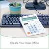 Desktop Calculator 12 Digit Large and LCD Display Big Button Calculators Solar Power and Battery