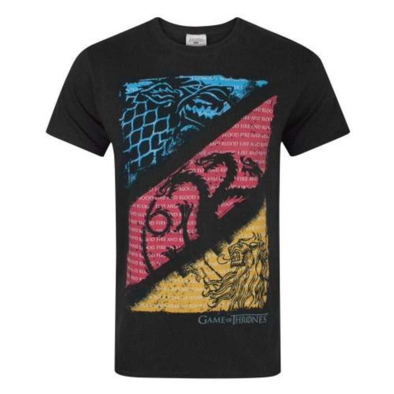 Game of Thrones Official Mens House Sigil Quotes T-Shirt XXXXL