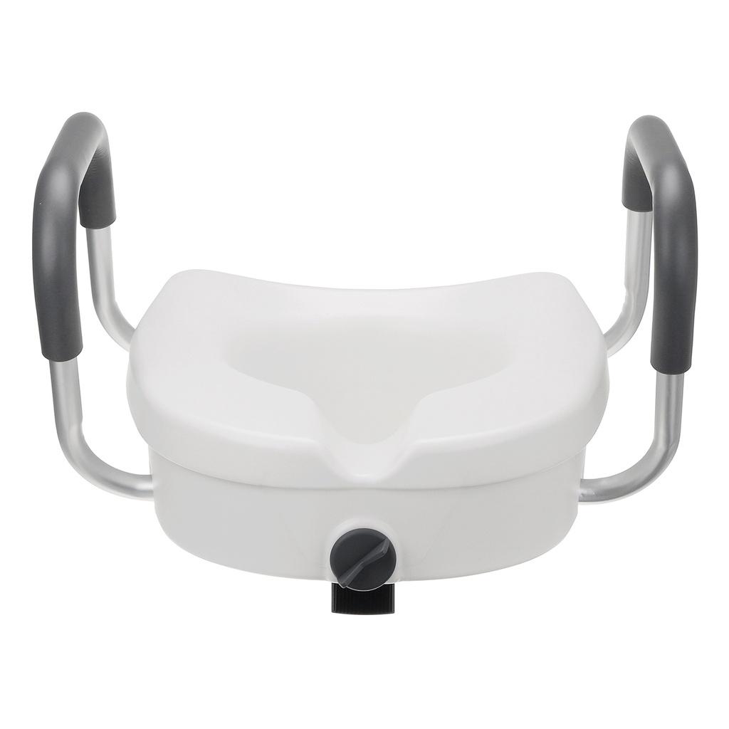 Removable Raised Toilet Seat With Arms Handles Padded Disability Aid Elderly Supports