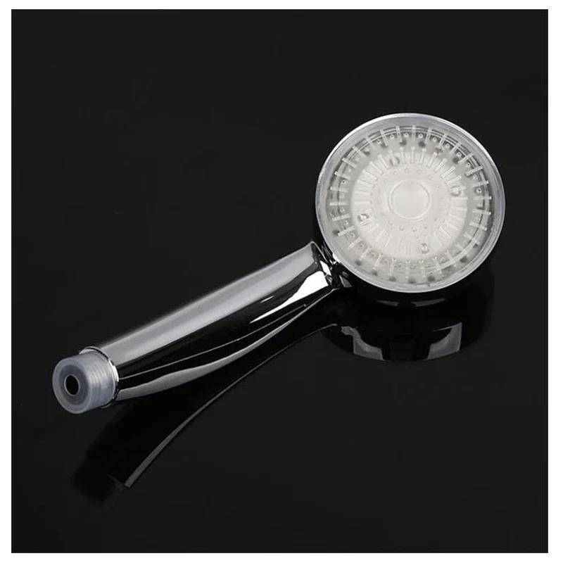 

7-цветная светодиодная душевая лейка для ванной, ручная дождевая душевая лейка, водосберегающая, СПА, душевая лейка высокого давления серебряный