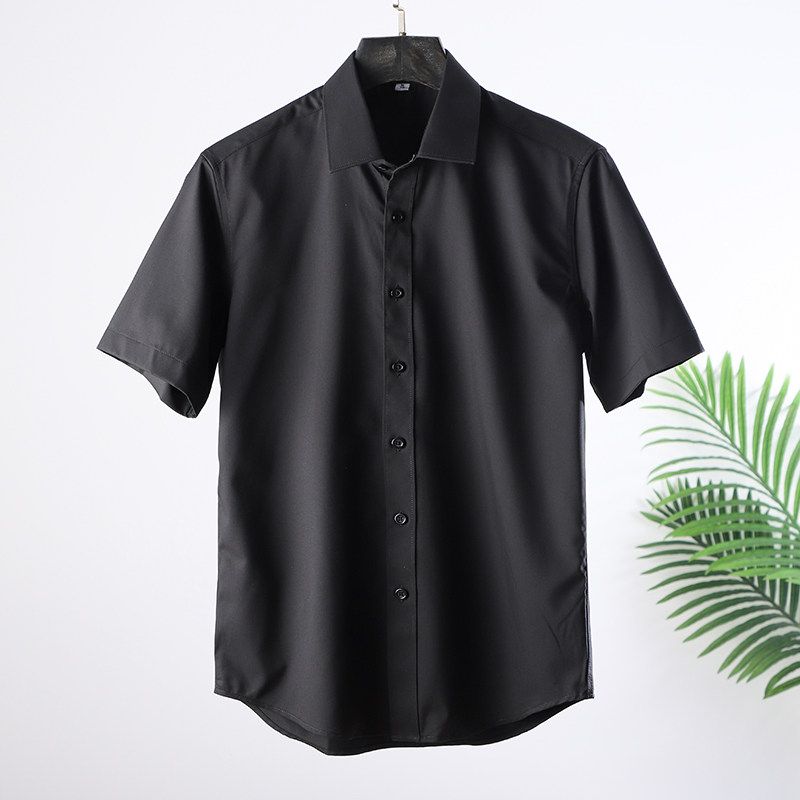 Export Tail Single Cut Label Bamboo Fiber Shirt Men's Short Sleeve Summer Thin Casual Export Original Single Men's Clothing Shirt Coat
