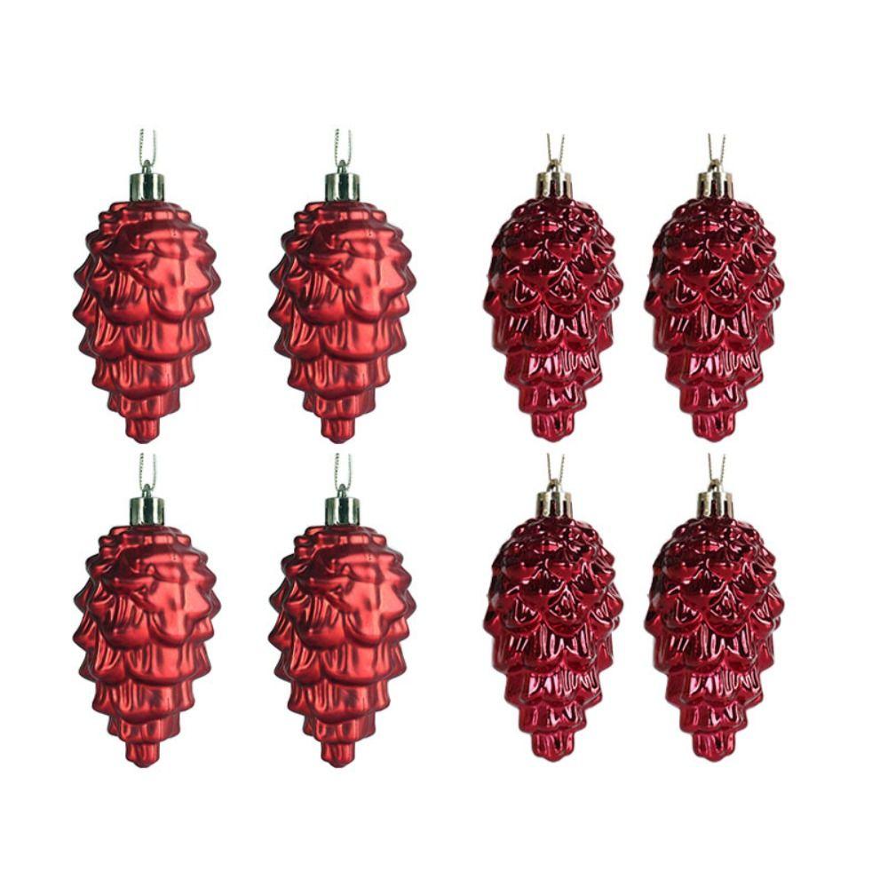8PCS Bright/Matte Christmas Pinecone Pendant Hanging Christmas Decoration  Christmas