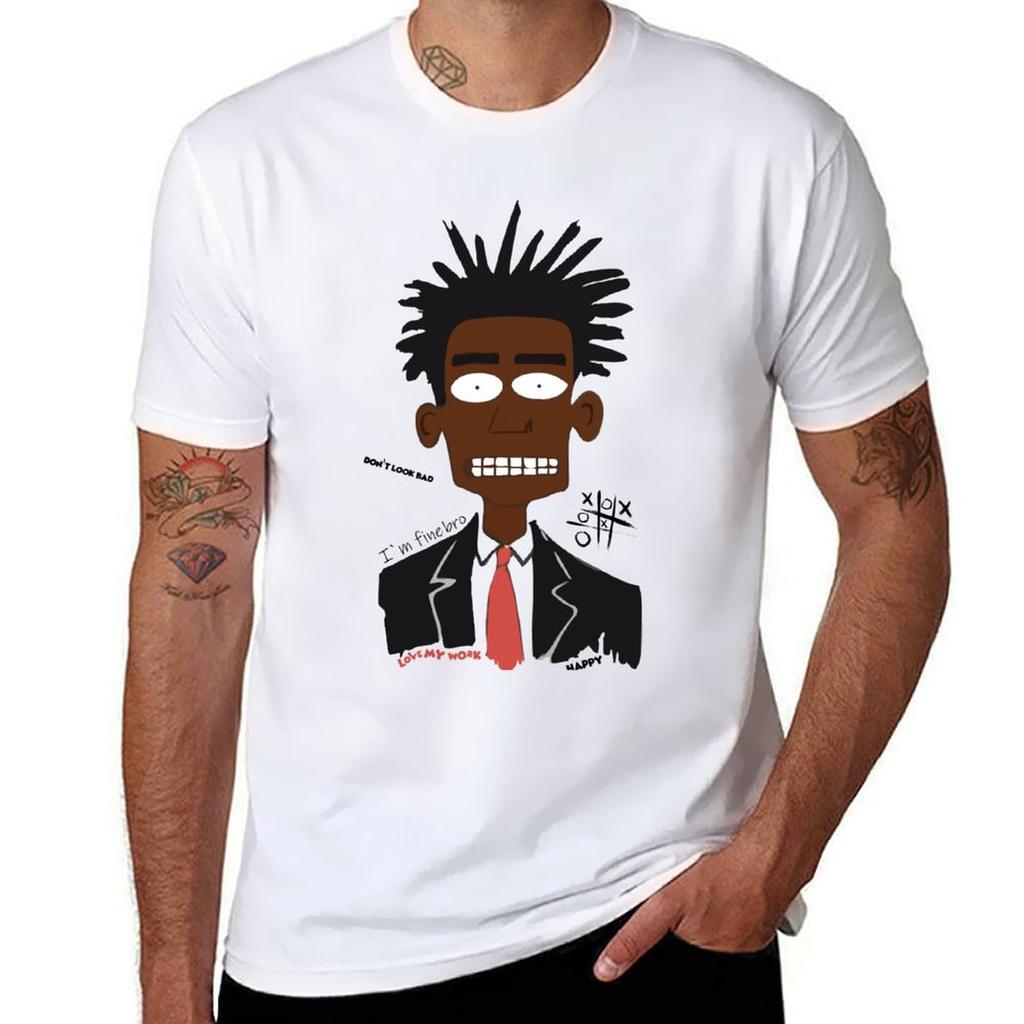 Funny Guy Stressed TShirt Fashion Simple Casual Tee Shirt
