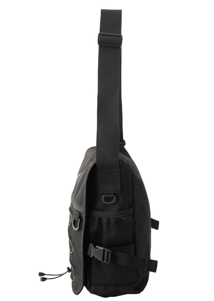 X-girl Oval Logo Bungee Cord Messenger Bag (105251053007) Black, One Size