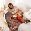 Anime L-Look B-Back Throw Flannel Blanket Suitable for Sofas Beds Offices Travel, Camping Chairs