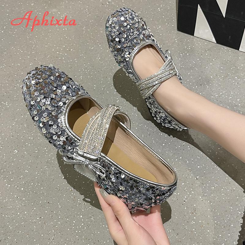Fashion Aphixta 3CM Height Increasing Women Loafers Bling Crystal Cloth Flats Woman Casual Shoes Colorful Loafers Zapatos De Mujer