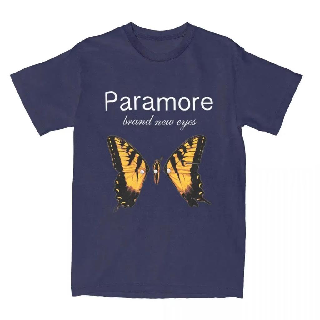 Y2K Fashion Casual T Shirts Paramore Butterfly Logo Shirt Outfits Vintage Cotton T Shirts Tee Clothing Printed Cotton Top Unisex