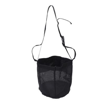 Horse Hay Feeding Bag with Adjustable Neck Strap Spill Proof Nylon Mesh Feed Bucket for Cattle Sheep