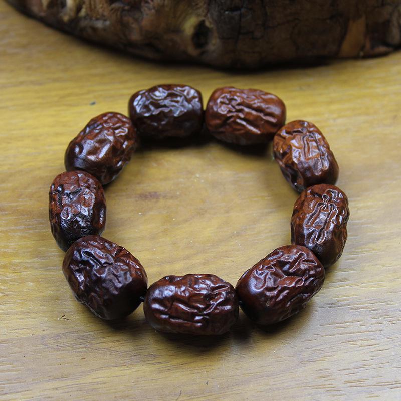Handcrafted Thunderstruck Jujube Wood Prayer Bead Bracelet for Men and Women