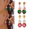 Christmas Themed Snowman Pearls Earrings Lightweight Jewelry Ear Accessories For Women Girls Winter Event