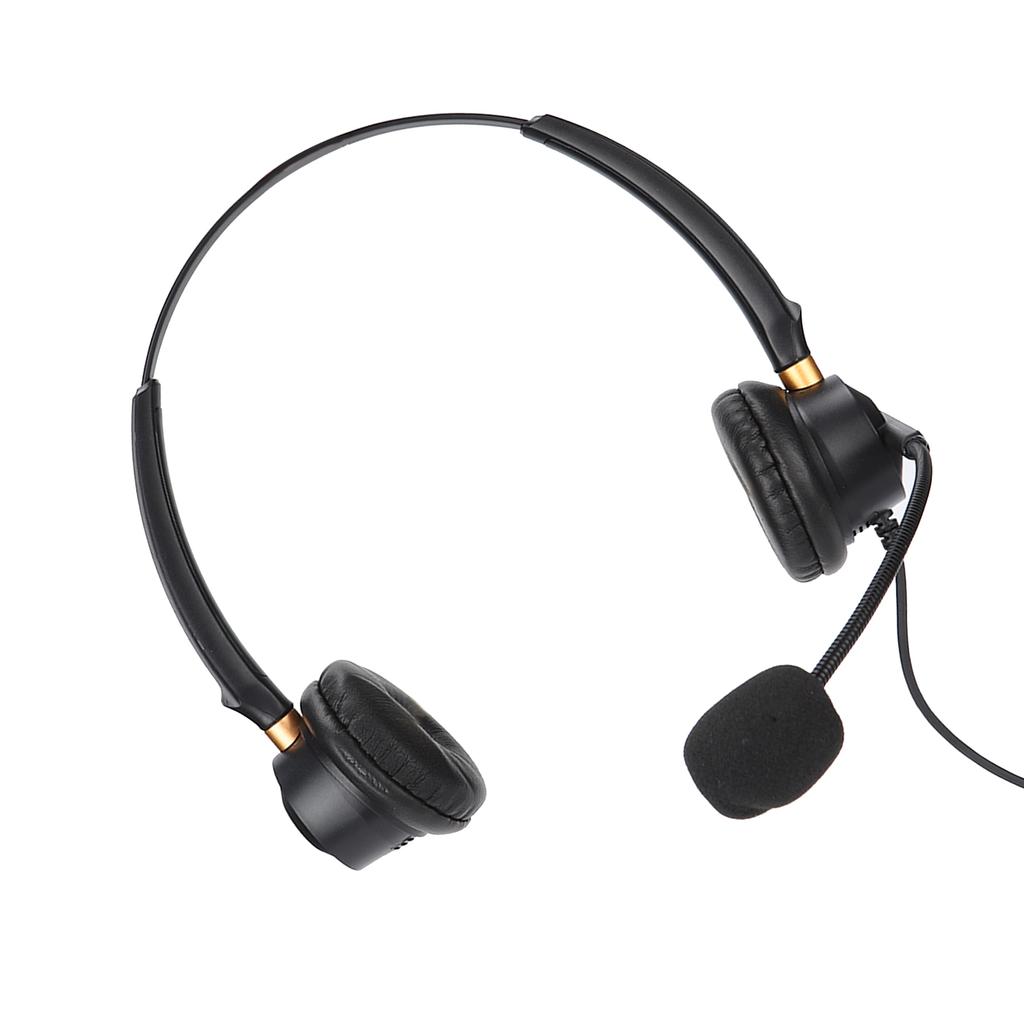 Telephone Headset with Microphone Control Adjustable Call Center Headphone for Business Office Communication
