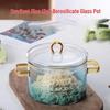 Triceratops Nordic Gradient Blue Glass Soup Pot with Lid, 1350ml