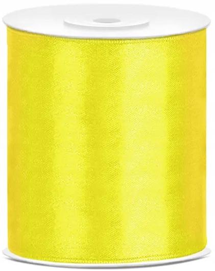 Yellow Satin Ribbon Decorative Ornamental Wedding Marriage 10Cm X 25M