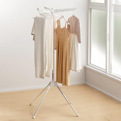Folding Clothes Rack with Stable Base Space-saving Design Flexible Arm Clothes Hanger Portable Clothes Drying Rack