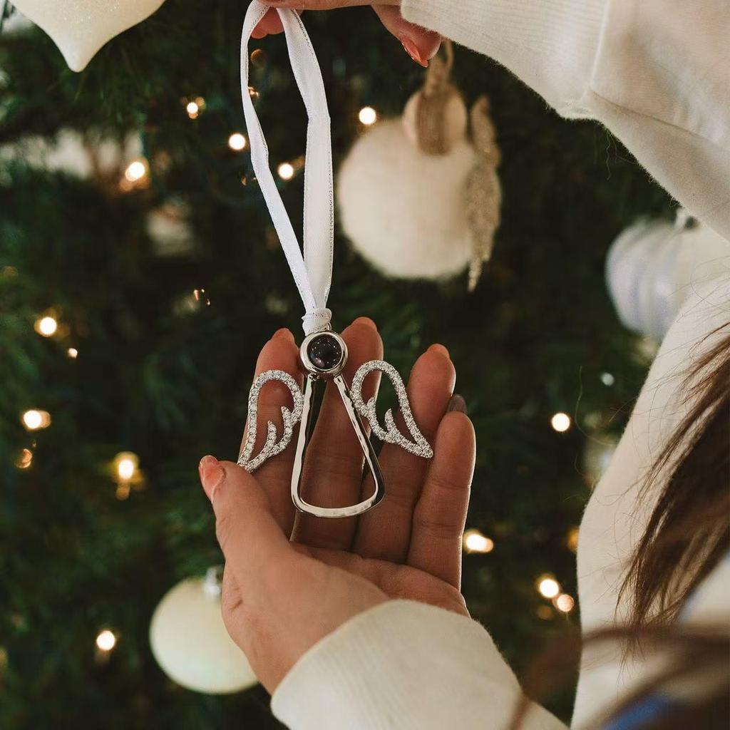 European & American Angel Christmas Tree Ornaments - Fashion Projection Necklace for Thanksgiving & Christmas Gifts