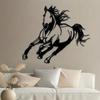 Equine Metal Wall Art Horse Decor Home Office Indoor Outdoor Metal Wall Hanging Horizontal Design Gift for Horse Lovers