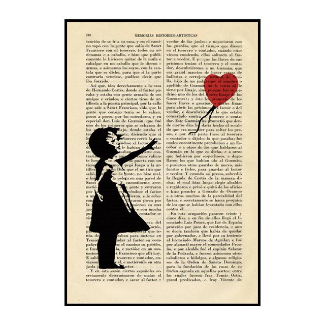 Banksy Balloon Girl Graffiti Poster Disappearing Five Rings Mural Retro Decorative Paintings Wall Art Prints Modern Home Decor