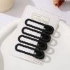 4Pcs Black Frosted Hair Clip Fashionable Trendy Hair Clips Hair Accessories Temperament Women Accessories Versatile Hair Clip