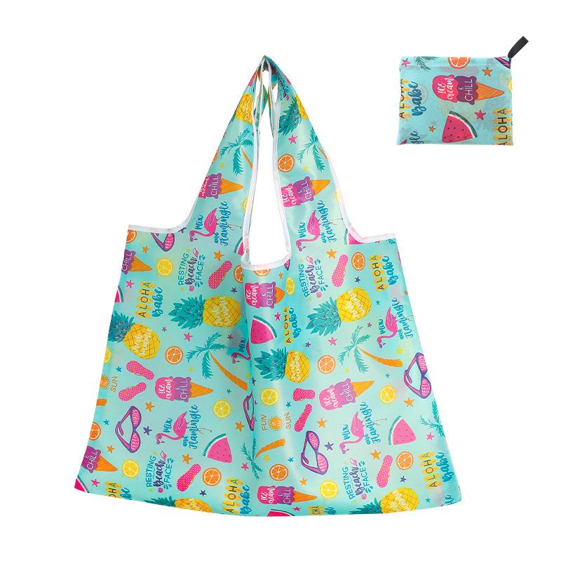 Large-Capacity Foldable Shopping Bag: Eco-Friendly Reusable Tote , Portable Handheld Storage for Grocery Beach Daily Use
