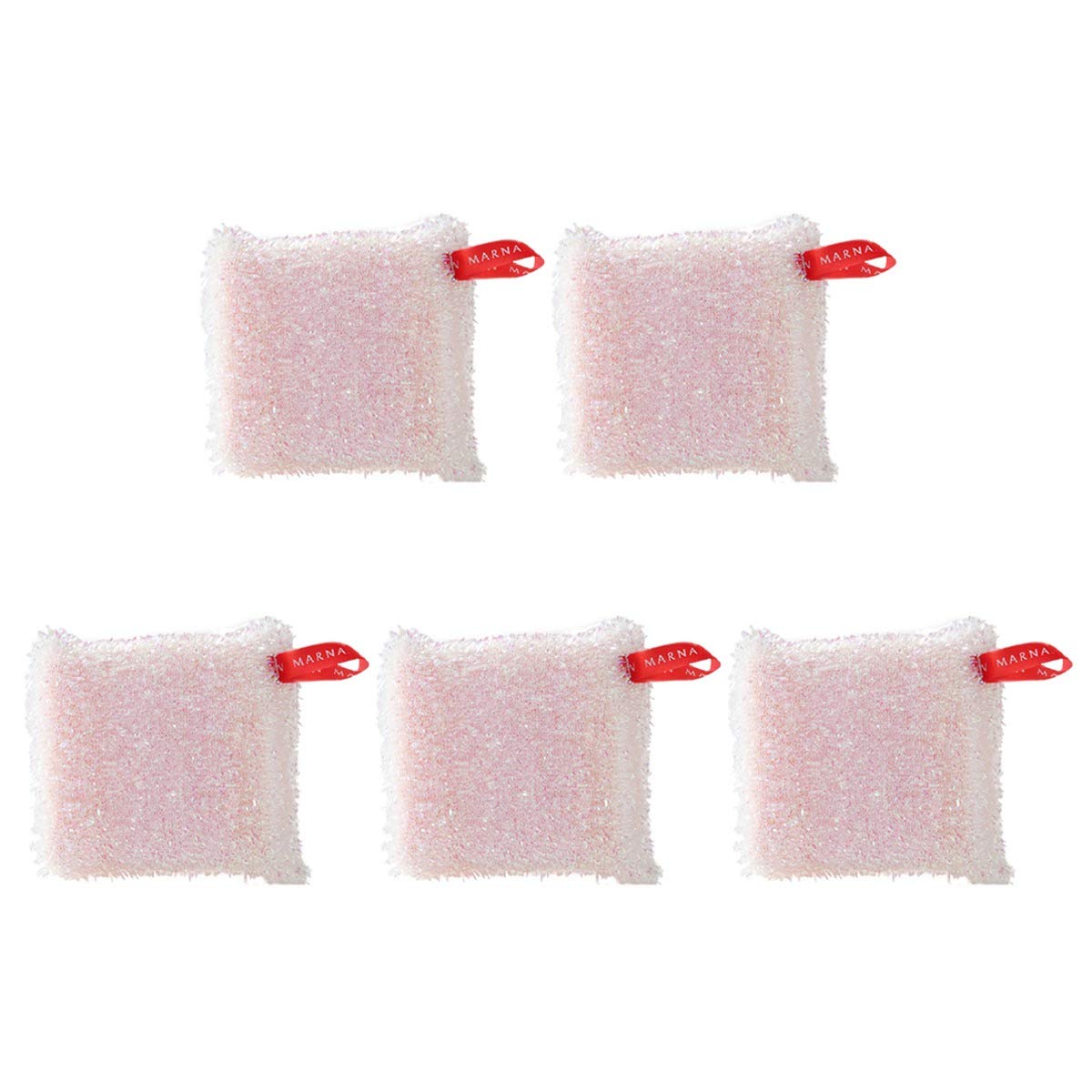 Мирна Губка Блестящая Губка Мульти Розовый K129P Набор из 5 штук