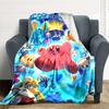 1pc Kirby Characters Soft Skin-Friendly Flannel Blanket with Digital Printing, Various Sizes Available for Family, Friends, Birthday