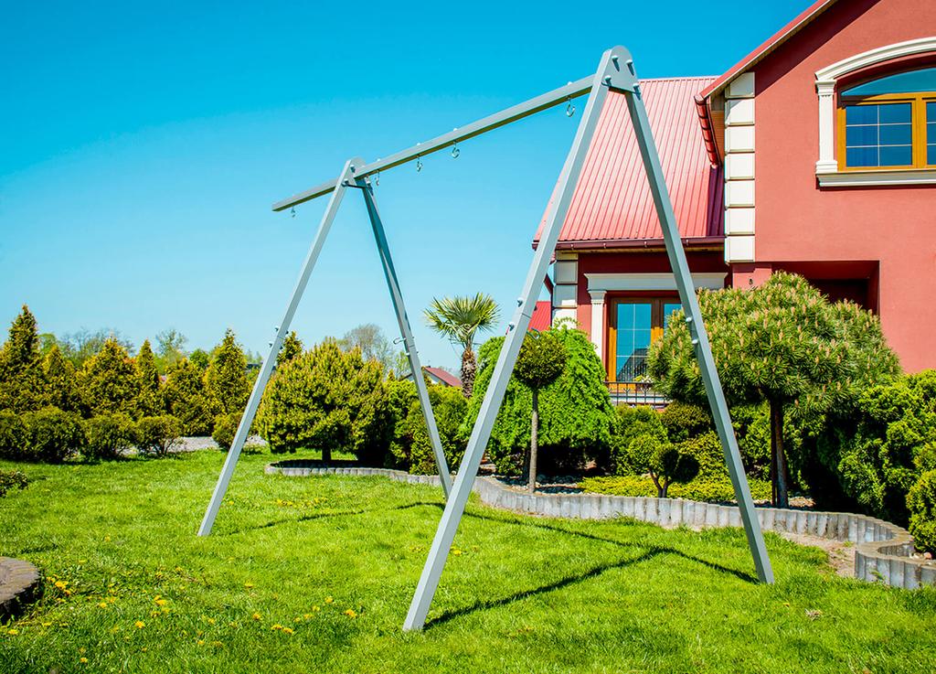 Extension frame for swing swing handle hooks metal bar gray