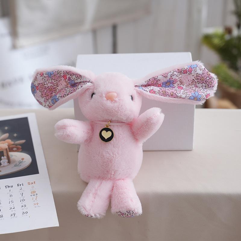 

Cute Rabbit Floral Doll Designed With A Heartshaped Pendant For Present Holiday рожевий