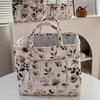 Floral Print Laundry Organizer with Side Pocket Miscellaneous Storage Basket  Shopping