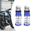 2Pcs Universal Motorcycle Footrest With Anti Vibration Spring Shock Absorption Non Slip Surfaces Aluminum Construction