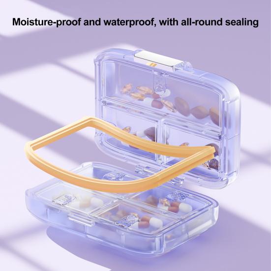 Medicine Storage Box Pill Organizer Large Capacity Multiple Compartments Waterproof Portable Tablet Container Travel Pill Box