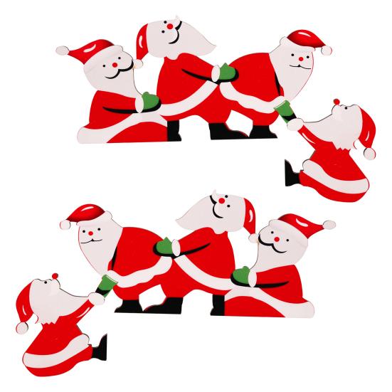 Christmas Door Topper Decoration Wood Santa Claus Reindeer Door Frame Corner Sign