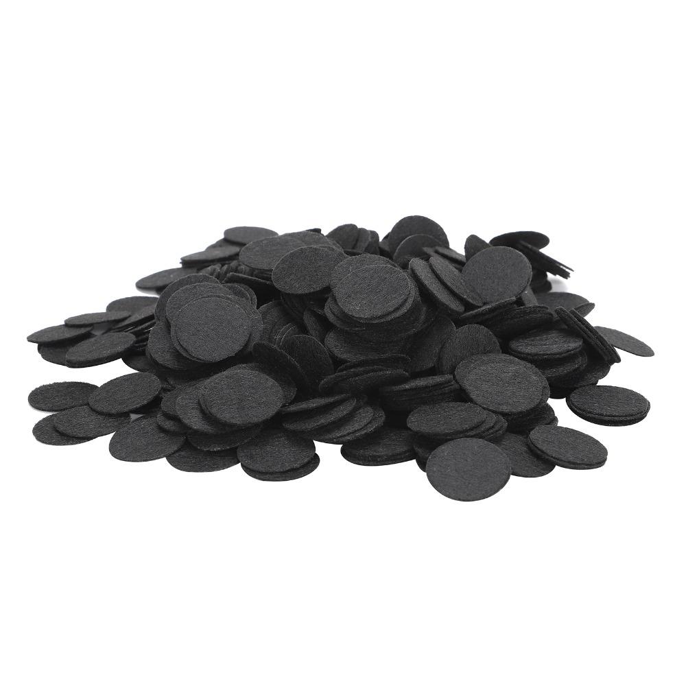 500pcs 25mm Nonwoven Round Piece White Black Cloth Flake Accessories Pre Cut Non-Woven Fabric Felt Craft Pads DIY Accessories