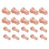 20Pcs Plasma Cutting Torch Nozzles Electrodes Brass Strong High Temperature Resistant Nozzles Electrodes Set for PTM 80