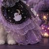 Cute Pet Apparel Halloween Cat Witch Costume, Ghost Cloak, Funny Adjustable Clothing Festival Outfit, Kitty Cosplay Cape for Holiday Party Accessories