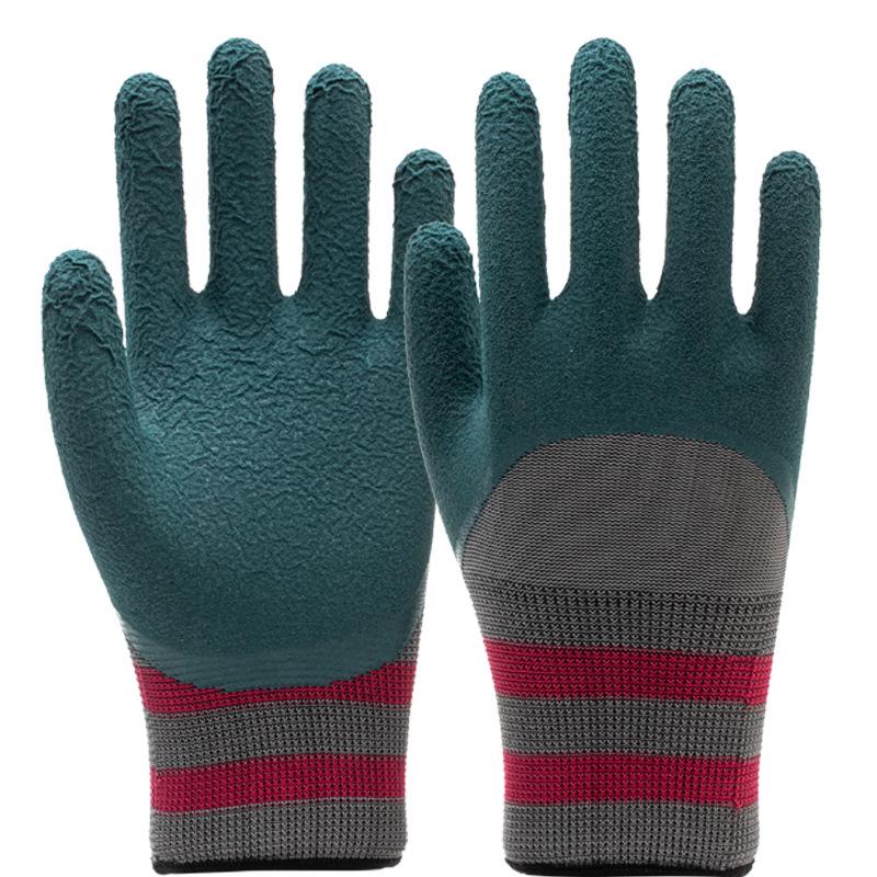 Strapazierfähige Latex-Arbeitshandschuhe mit geprägtem Griff für die Bauindustrie