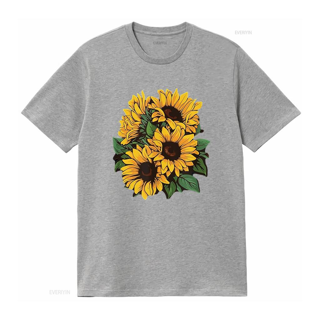 Mens Garden Gardener Sunflower Gardening T Shirt Black Vintage Washed Stylish Unisex Graphic Comfortable Fashion