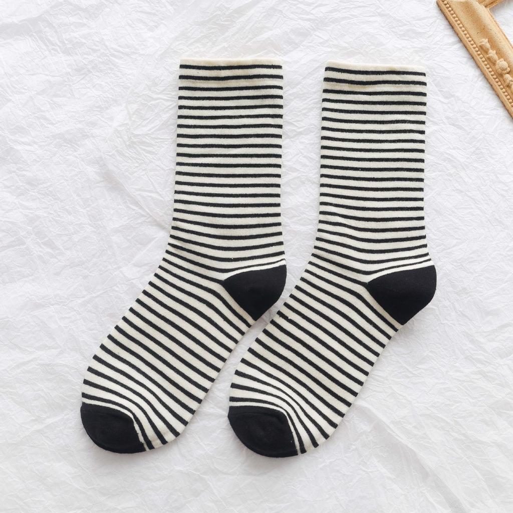 Embroidered Pink Cat Socks College Style Casual Versatile Style Pure Cotton Short Socks