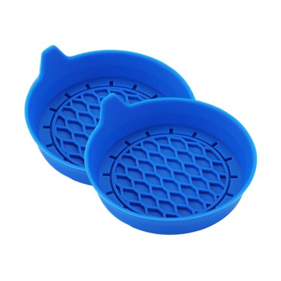 2Pcs Car Coasters Silicone Drink Cup Holder Protector with Handle Design Easy To Clean Car Water Coaster